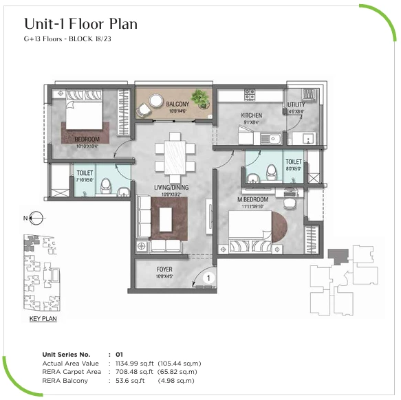 Shriram Park63 3 BHK Floor Plan